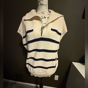 EUC Lilla P Striped Knit Sweater
